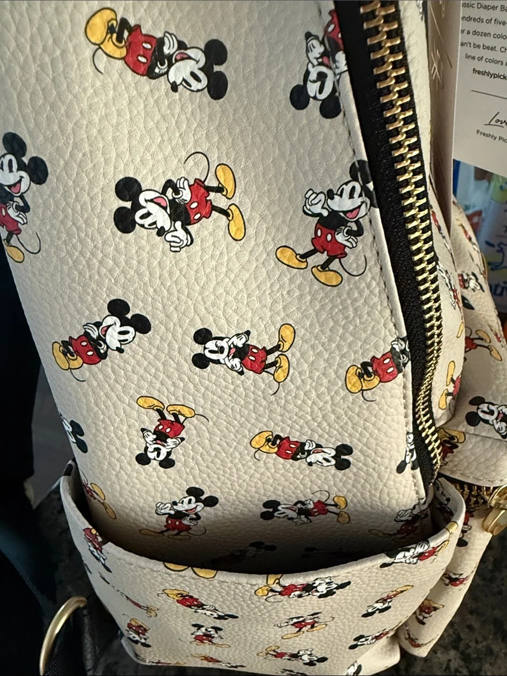 Freshly Picked Cream Disney Baby Mickey Mouse AOP “Mini Classic City Backpack”